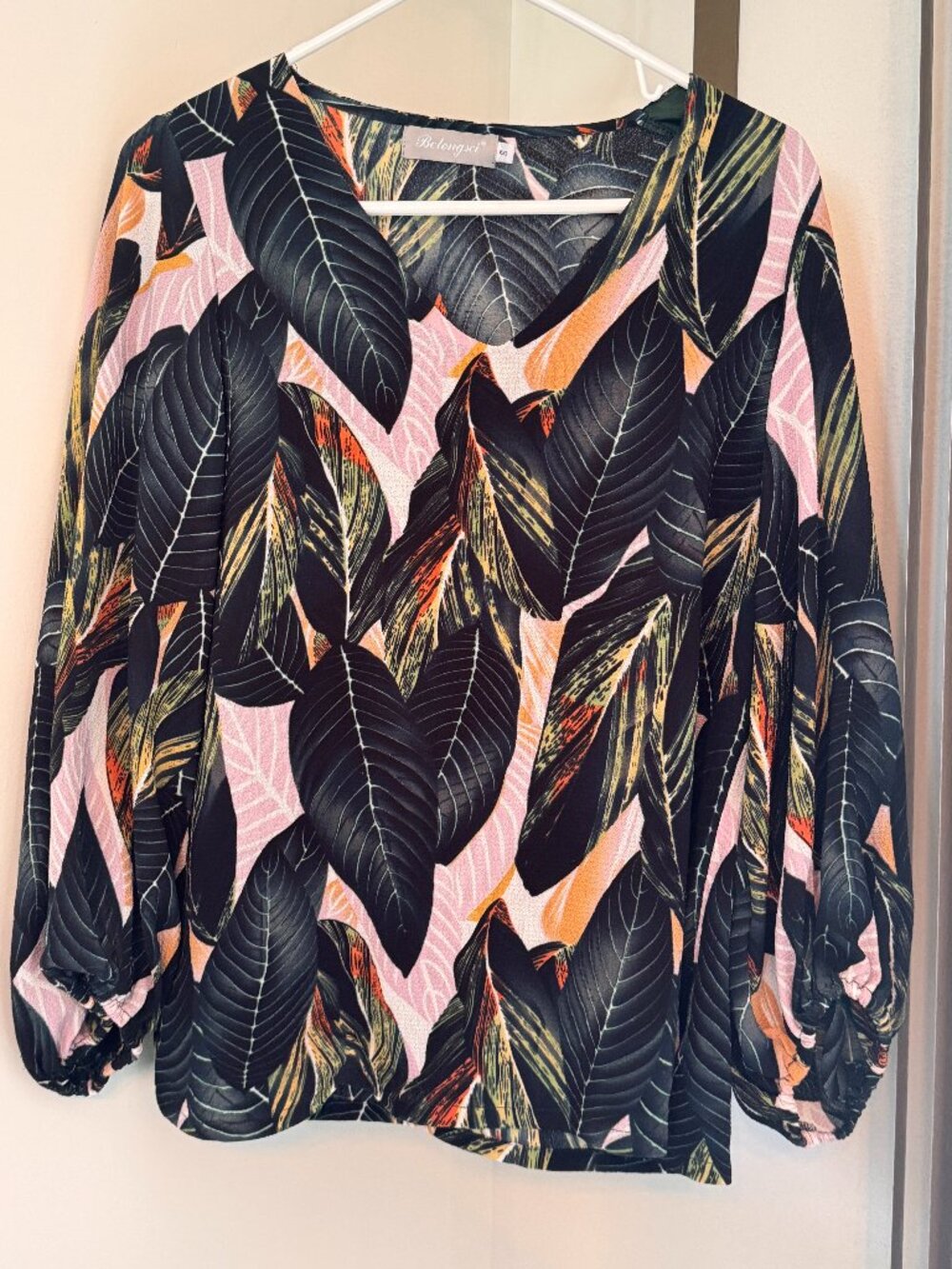 Belongsci Tropical Blouse Top
